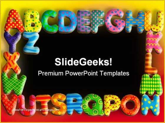 Free Education Powerpoint Templates Of Alphabets01 Education Powerpoint Template 1010