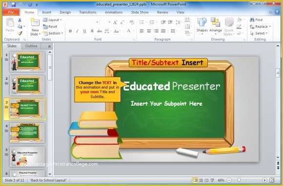 Free Education Powerpoint Templates Of Animated Blackboard Template for Educational Powerpoint