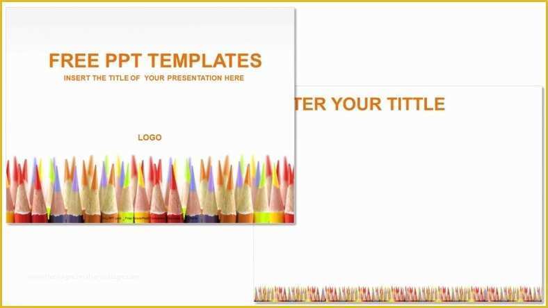 Free Education Powerpoint Templates Of Colored Pencils Education Powerpoint Templates Download