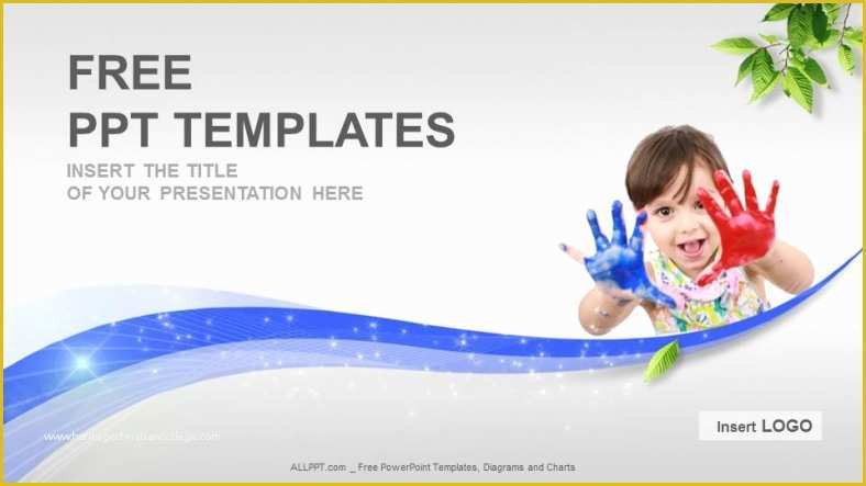 Free Education Powerpoint Templates Of Painted Hands Education Powerpoint Templates Download Free