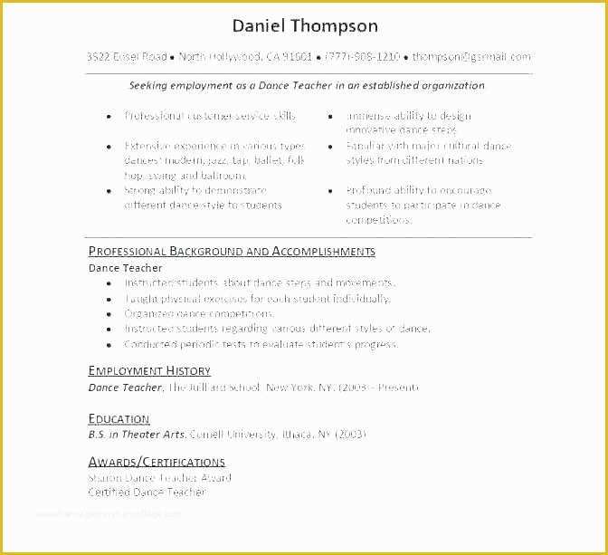 Free Education Resume Templates Of Free Teaching Resume Templates