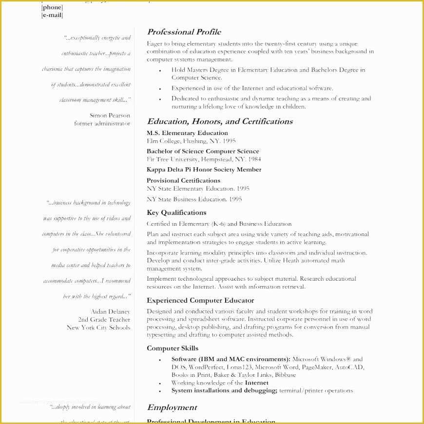 Free Education Resume Templates Of Teaching Resume Templates for Microsoft Word Free Template