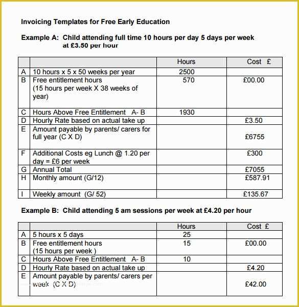 Free Education Templates Of 8 Education Invoice Templates