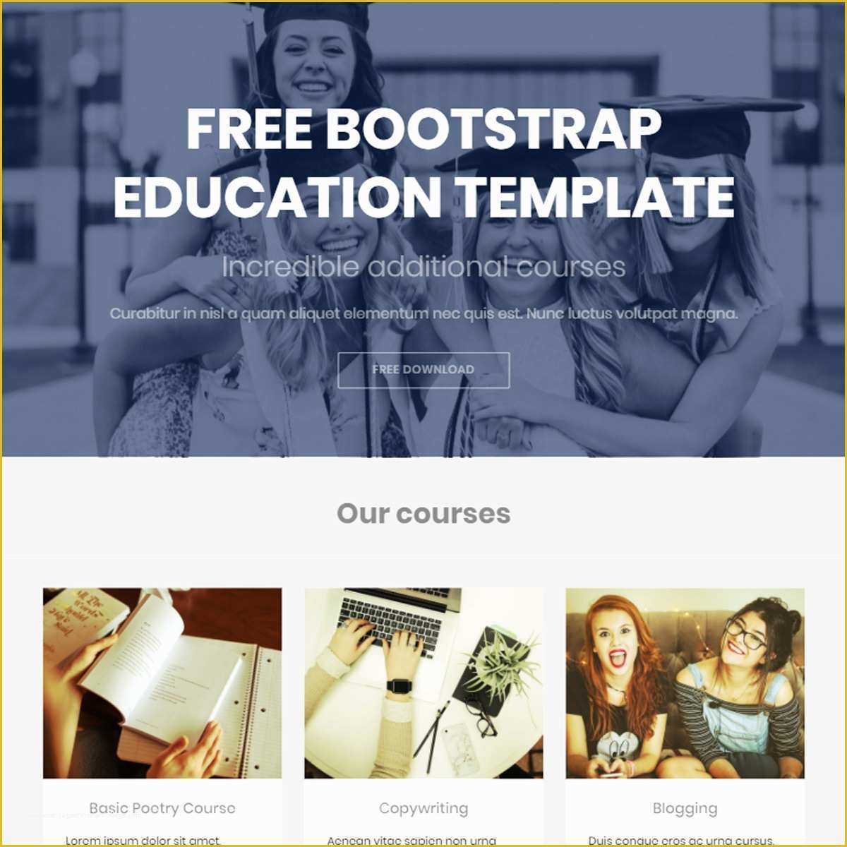 Free Education Templates Of 80 Free Bootstrap Templates You Can T Miss In 2019