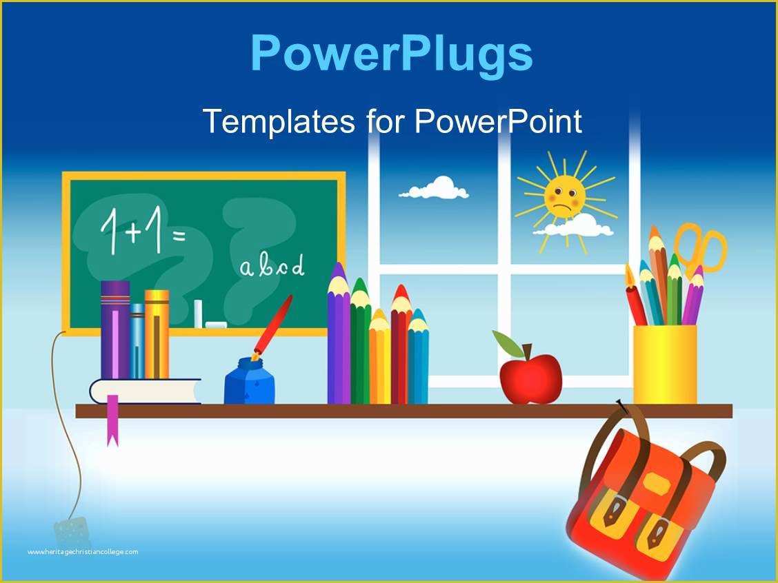 Free Education Templates Of Powerpoint Template A Classroom Setting with Lots Of