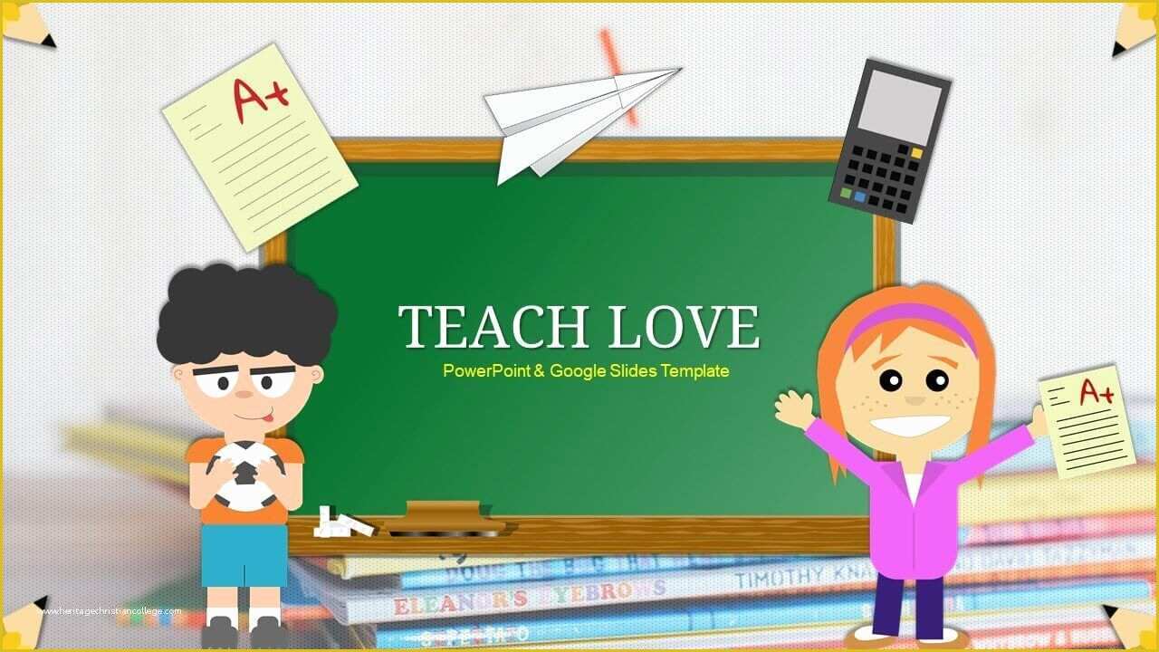 Free Education Templates Of Teach Love Google Slides Template & Powerpoint themes for