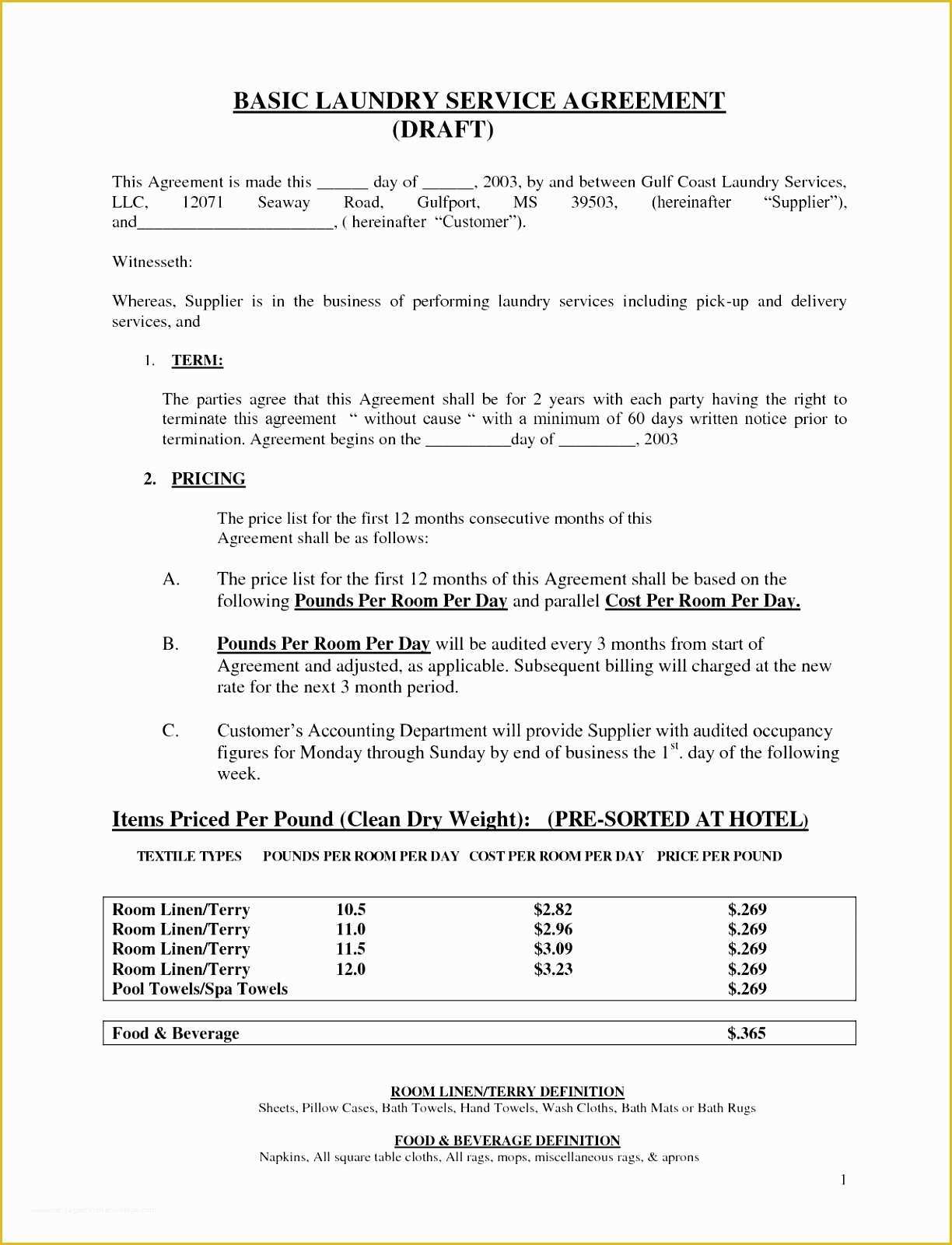 Free Electrical Service Contract Template Of 6 Simple Contract for Services Template attiu