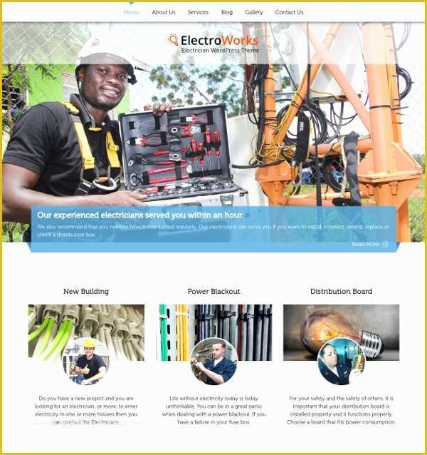 Free Electrician Website Template Of 16 Electrician Website themes & Templates