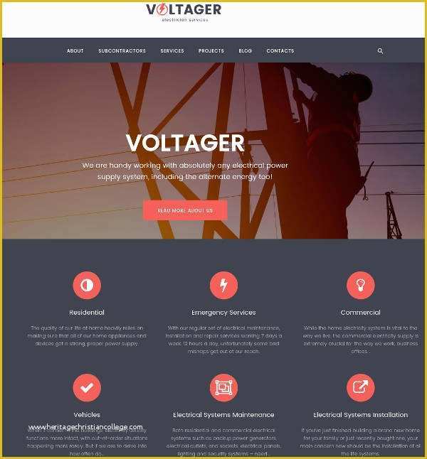 Free Electrician Website Template Of 16 Electrician Website themes &amp; Templates