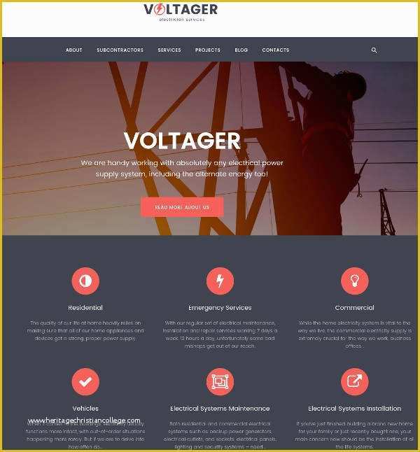 Free Electrician Website Template Of 16 Electrician Website themes & Templates