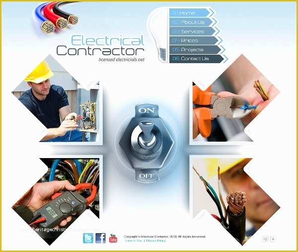 Free Electrician Website Template Of 16 Electrician Website themes & Templates