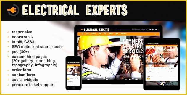 Free Electrician Website Template Of 7 Electrical Contractor Website Templates Free