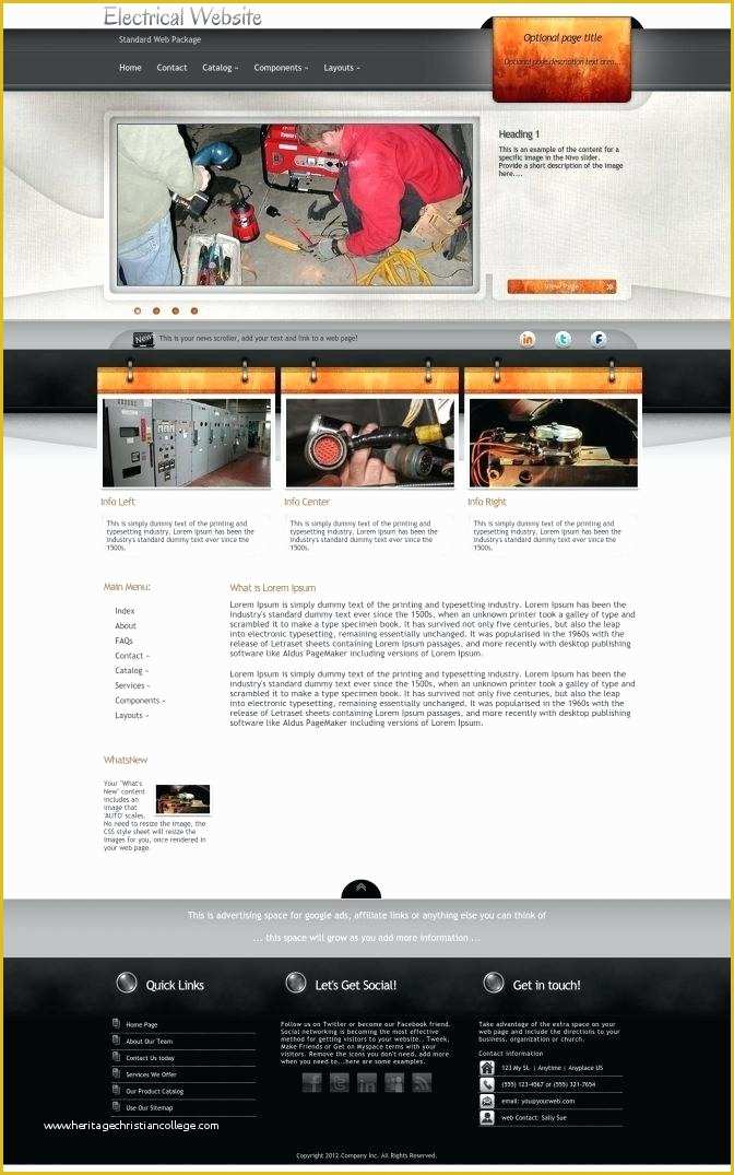 Free Electrician Website Template Of Electrical Contractor Website Template Service Fold