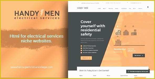 52 Free Electrician Website Template