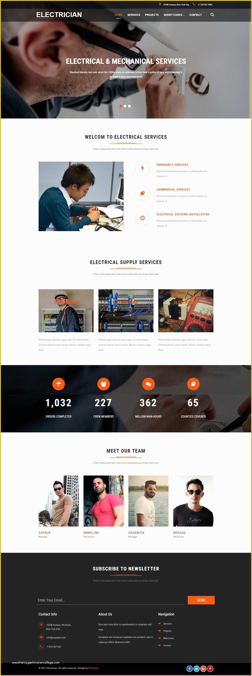 Free Electrician Website Template Of Electrician An Industrial Category Bootstrap Responsive