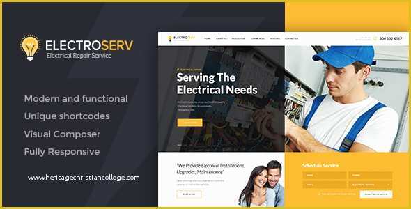 Free Electrician Website Template Of Electricity Website Templates Free Electroserv