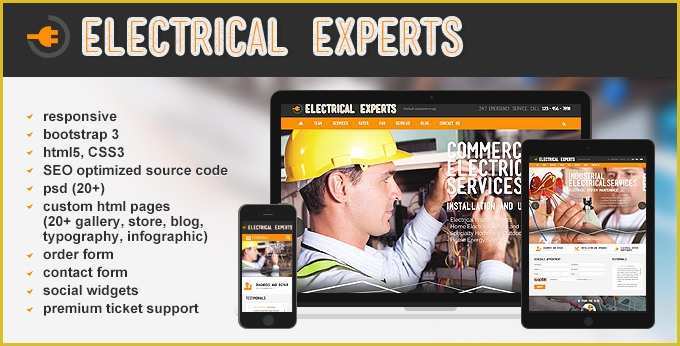 Free Electrician Website Template Of HTML5 Website Templates 50 Per Cent Discount