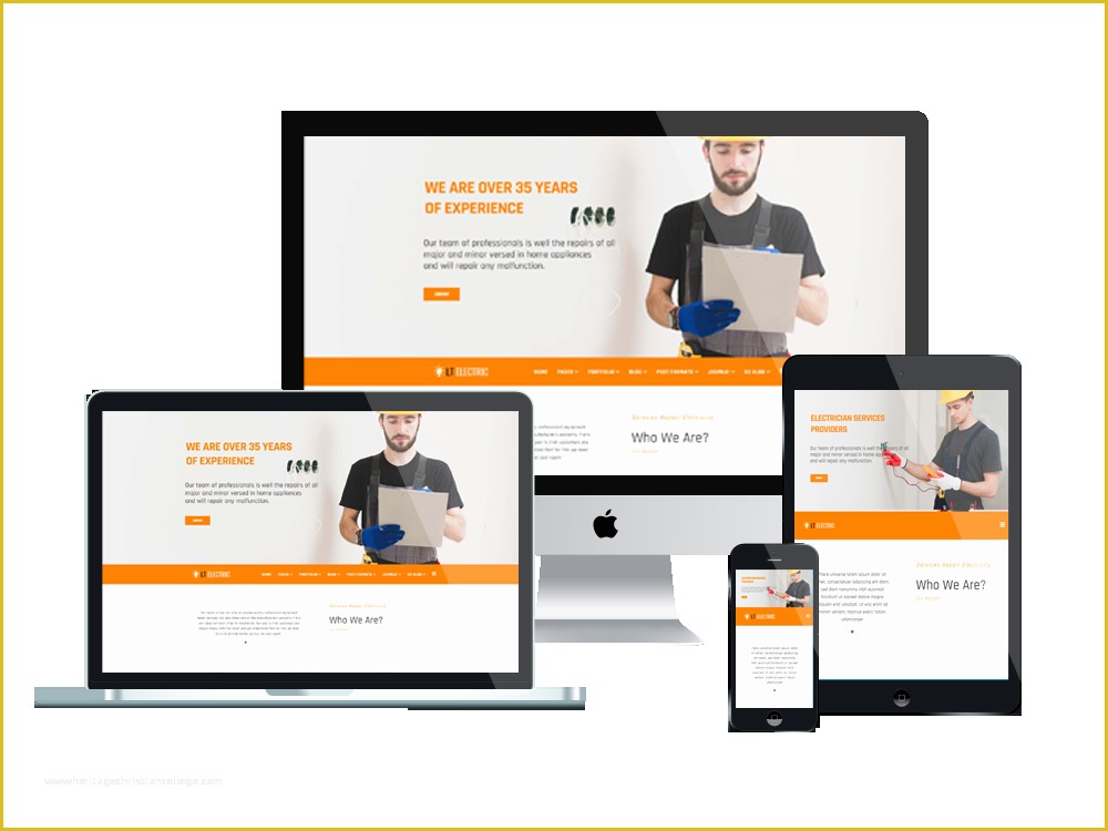 Free Electrician Website Template Of Lt Electric Epage – Free Single Page Responsive