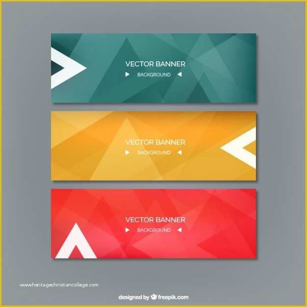 Free Email Banner Templates Of Abstract Colored Banners Vector