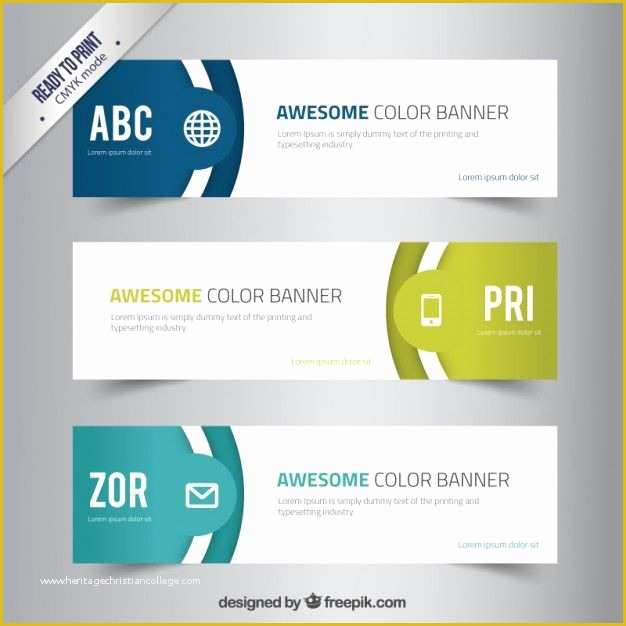 Free Email Banner Templates Of Awesome Color Banners Free Vector
