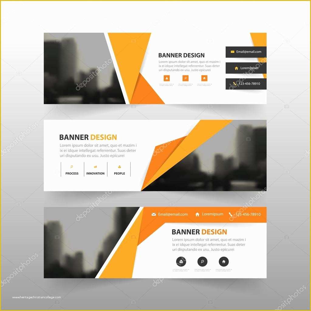 Free Email Banner Templates Of orange Yellow Abstract Polygon Corporate Business Banner