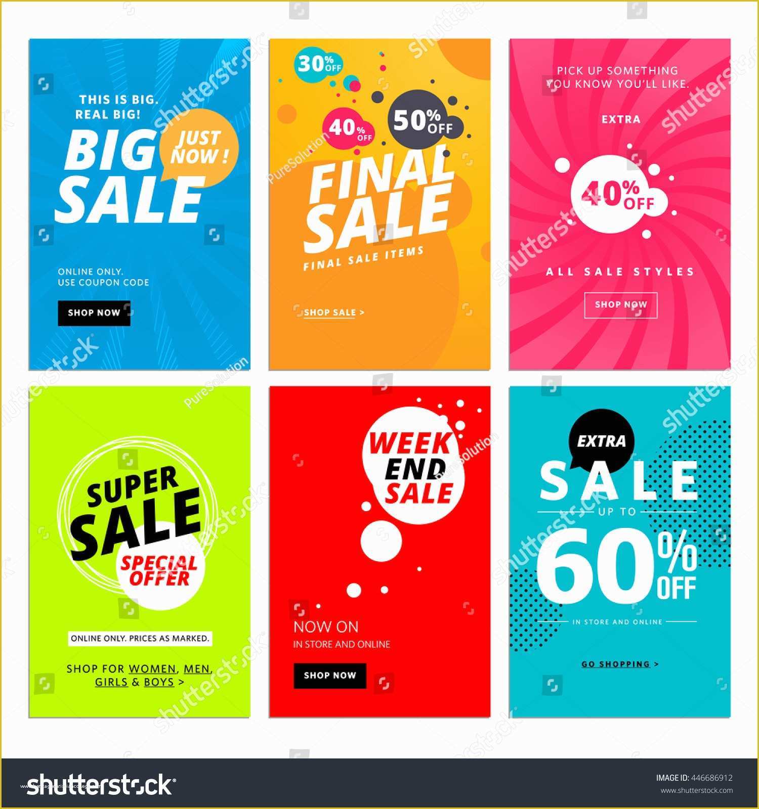 Free Email Banner Templates Of Set Sale Website Banner Templates Vector Stock Vector