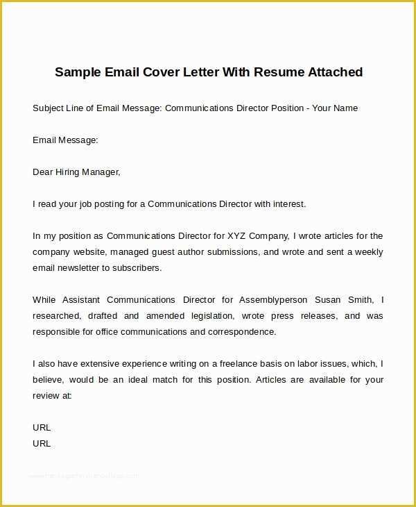 Free Email Cover Letter Templates Of 14 Cover Letter Templates Free Sample Example format