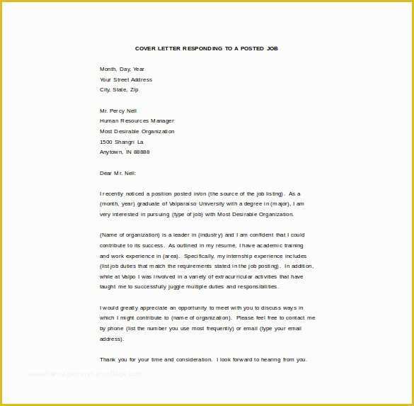 59 Free Email Cover Letter Templates