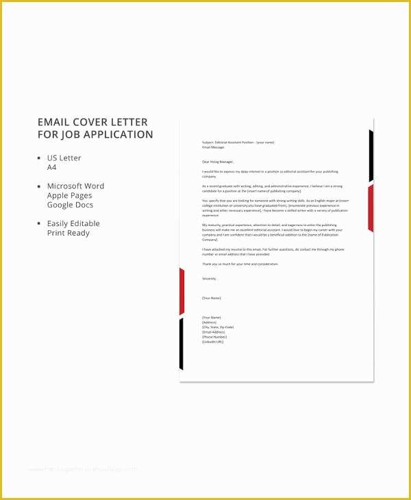 Free Email Cover Letter Templates Of Email Cover Letter Template 10 Free Word Pdf Documents