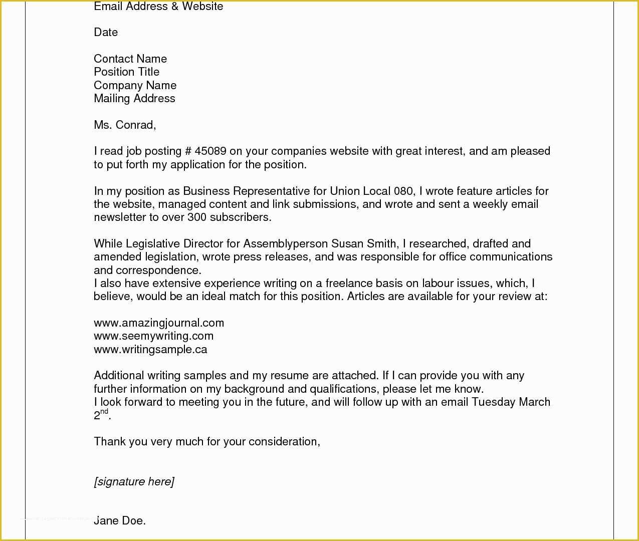 Free Email Cover Letter Templates Of Email Resumeer Letter format Template Message Send and In