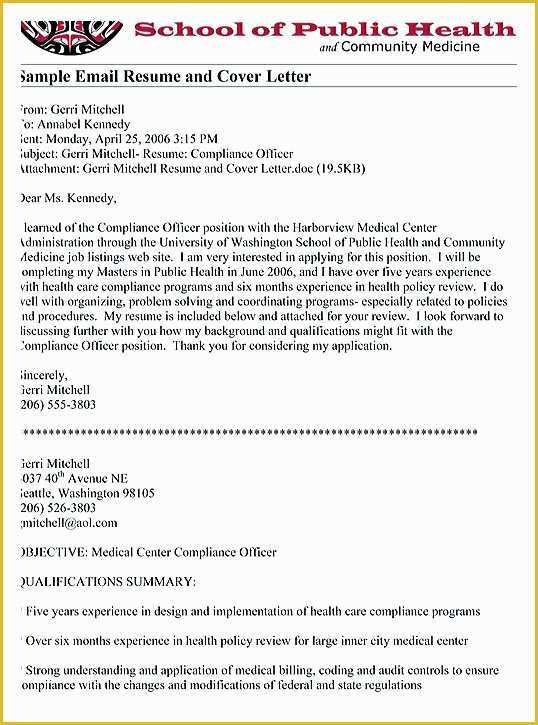 Free Email Cover Letter Templates Of Resume Cover Letter Templates to Secure Job Application