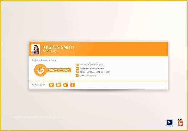 Free Email Signature Psd Template Of 12 Outlook Email Signature Templates Samples Examples