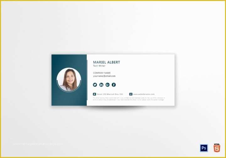 Download Free Email Signature Psd Template Of 14 Business Email Signature Templates Editable Psd Ai ...