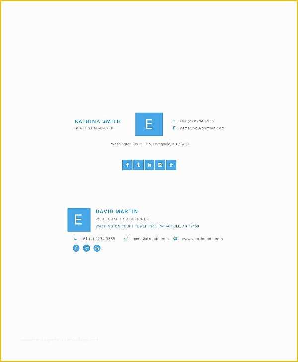 Free Email Signature Psd Template Of 14 Minimalist Email Signature Designs & Templates Psd