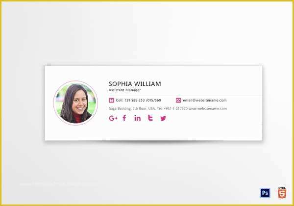 Free Email Signature Psd Template Of 2 Day Care Email Signature Templates Psd HTML