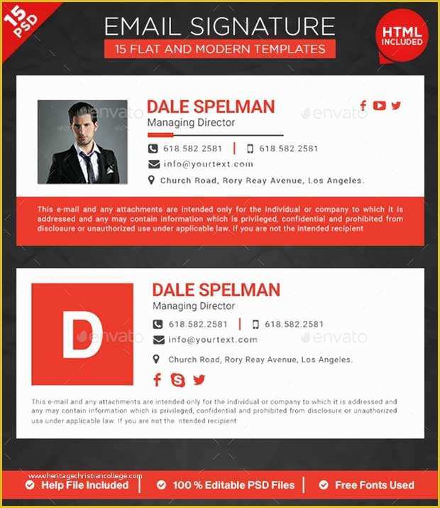 Free Email Signature Psd Template Of 31 Best Email Signatures Psd & HTML Template Download