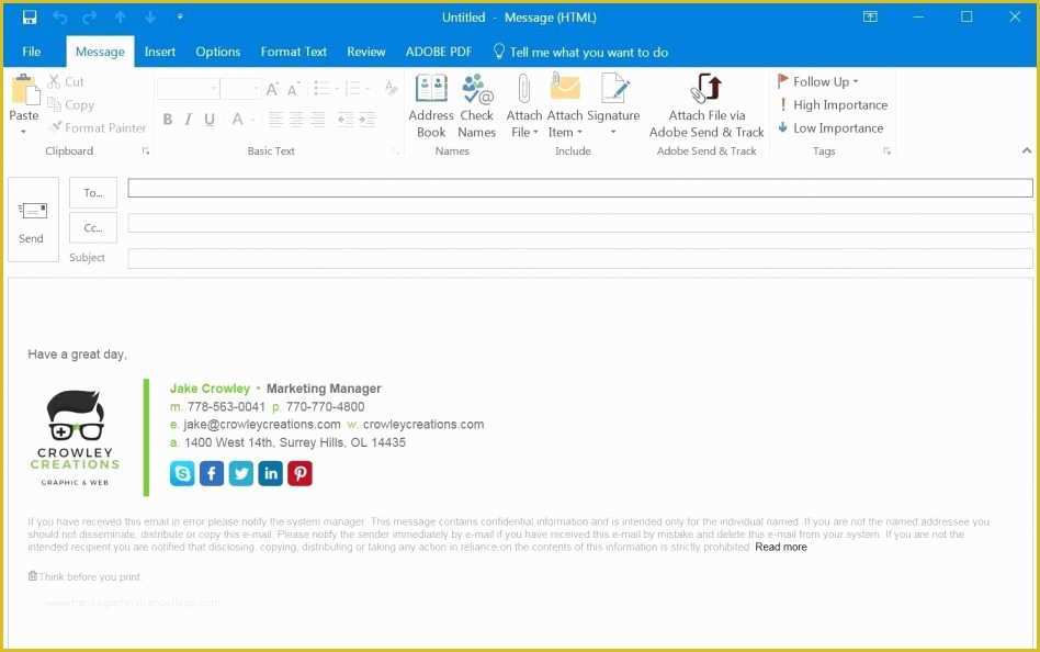 How To Add Email Signature On Outlook Teledads