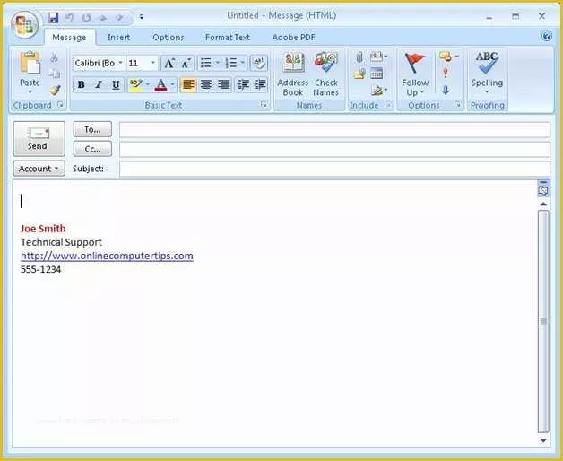 how to add signature in outlook 2018