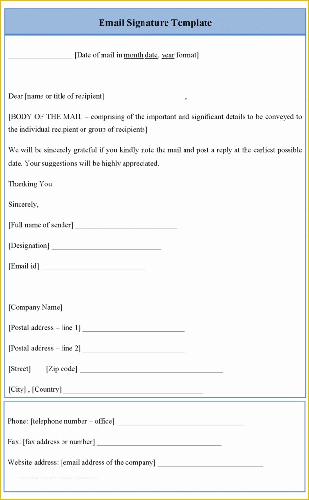 Free Email Signature Templates Gmail Of Email Signature Template