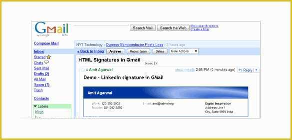 Free Email Signature Templates Gmail Of Gmail Signature Template