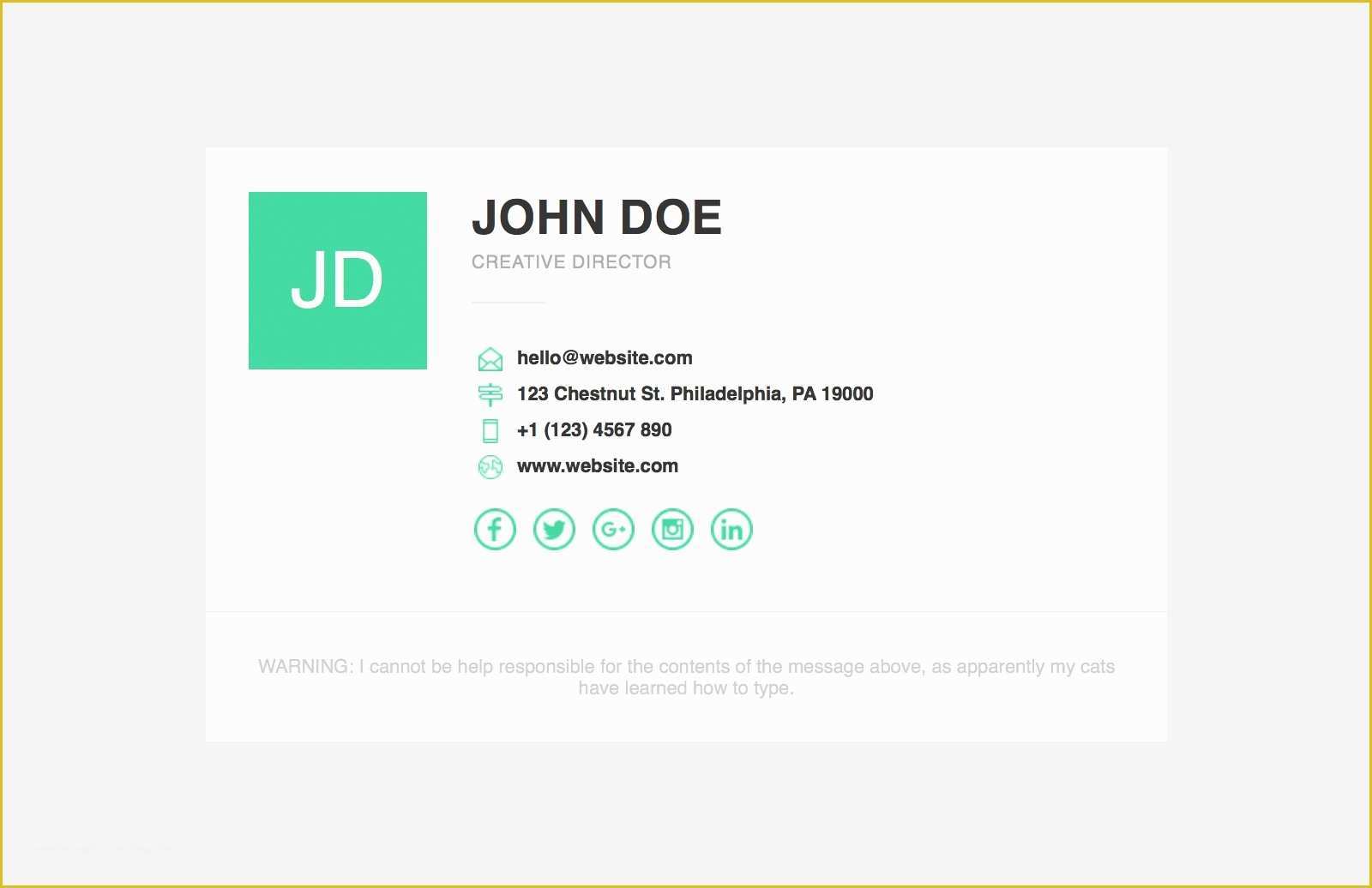 Free Email Signature Templates Gmail Of Responsive Email Signature Template