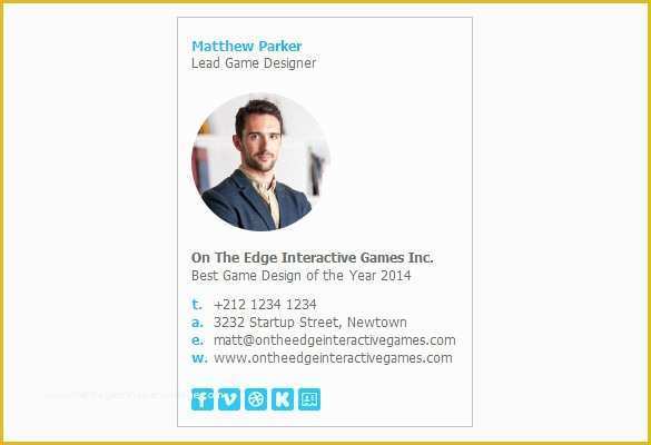 Free Email Signature Templates Of 12 Outlook Email Signature Templates Samples Examples