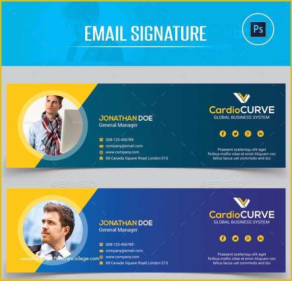 Free Email Signature Templates Of 29 Sample Email Signatures Psd Vector Eps