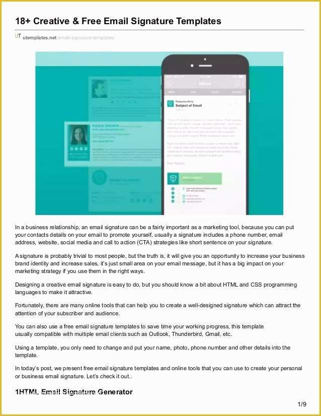 Free Email Signature Templates Of Utemplates Free Email Signature Templates