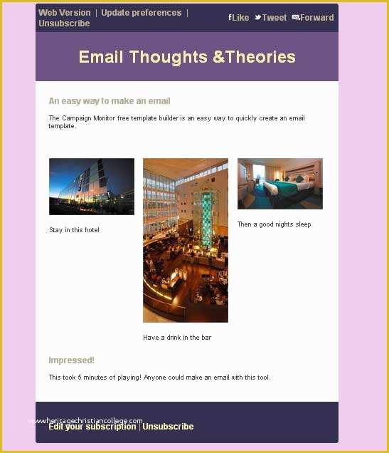 Free Email Template Builder Of Email thoughts & theories Campaign Monitor Free Email