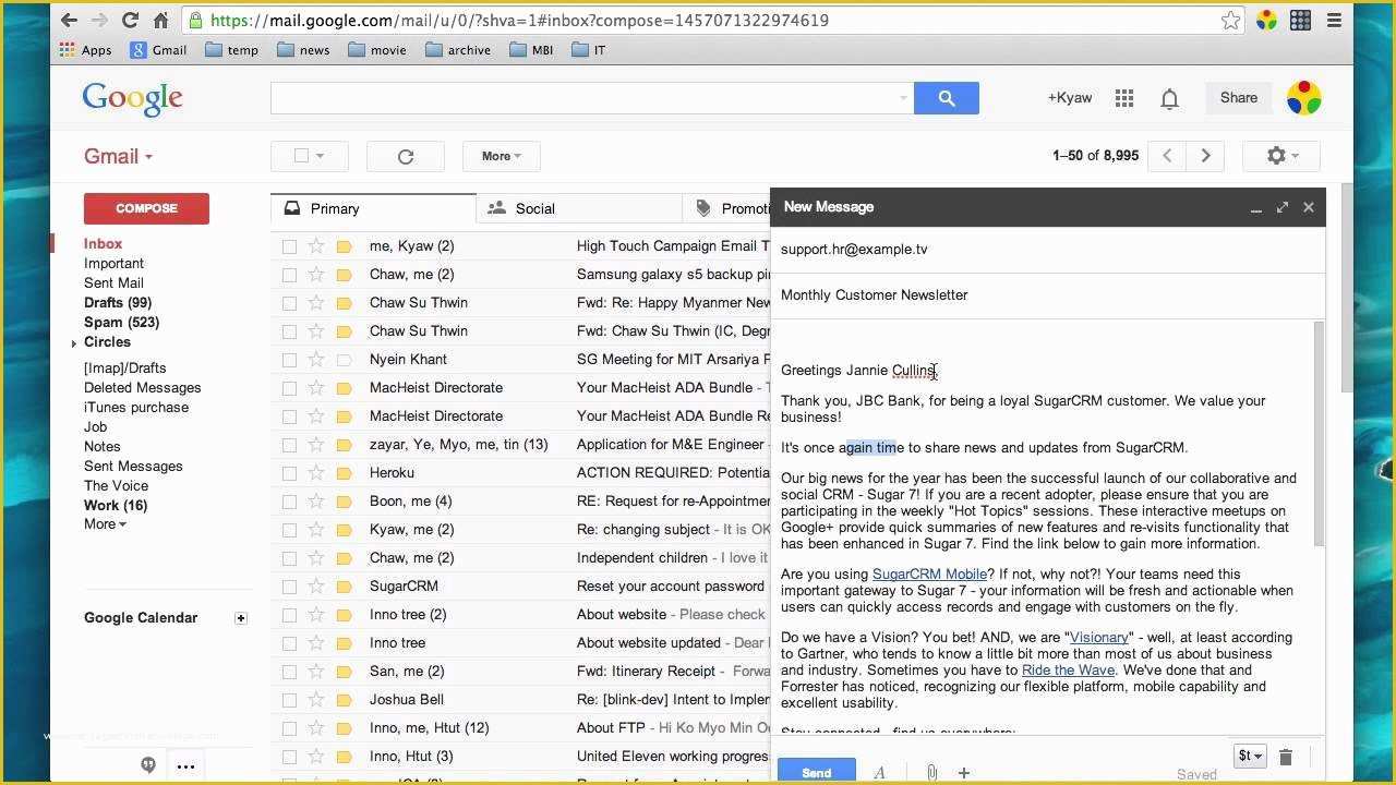 Free Email Templates for Gmail Of Using Sugarcrm Email Template In Gmail