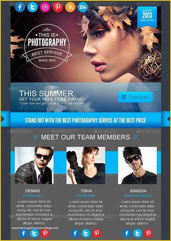 Free Email Templates for Portrait Photographers Of 19 Cool Email Newsletter Design Templates – Desiznworld
