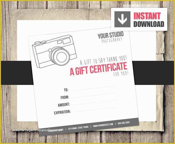 Free Email Templates for Portrait Photographers Of Gift Card Gift Certificate Template for Graphers Camera