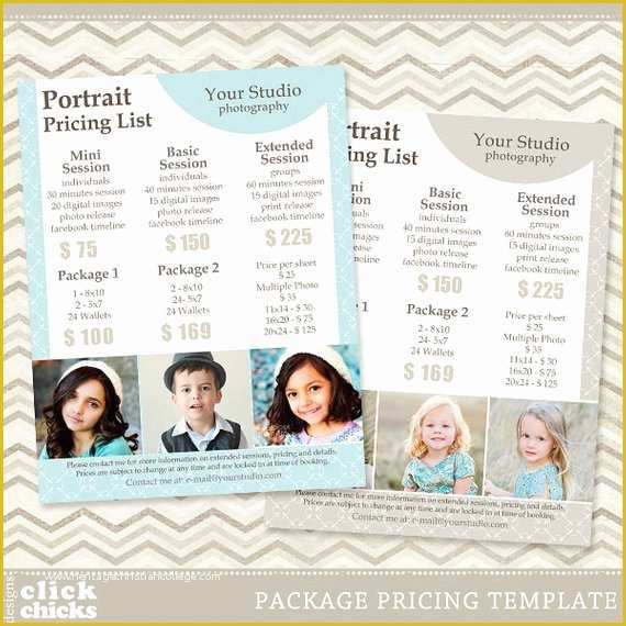 Free Email Templates for Portrait Photographers Of Graphy Package Pricing List Template Portrait