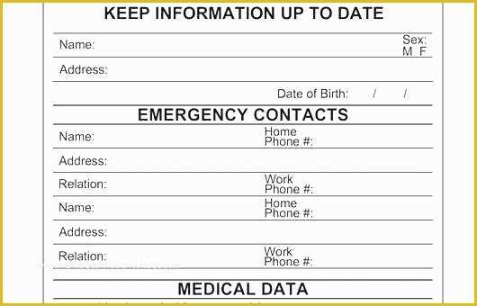 Free Emergency Contact form Template for Employees Of Contact List Template Emergency Free Word Documents